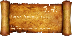 Turek Annamária névjegykártya